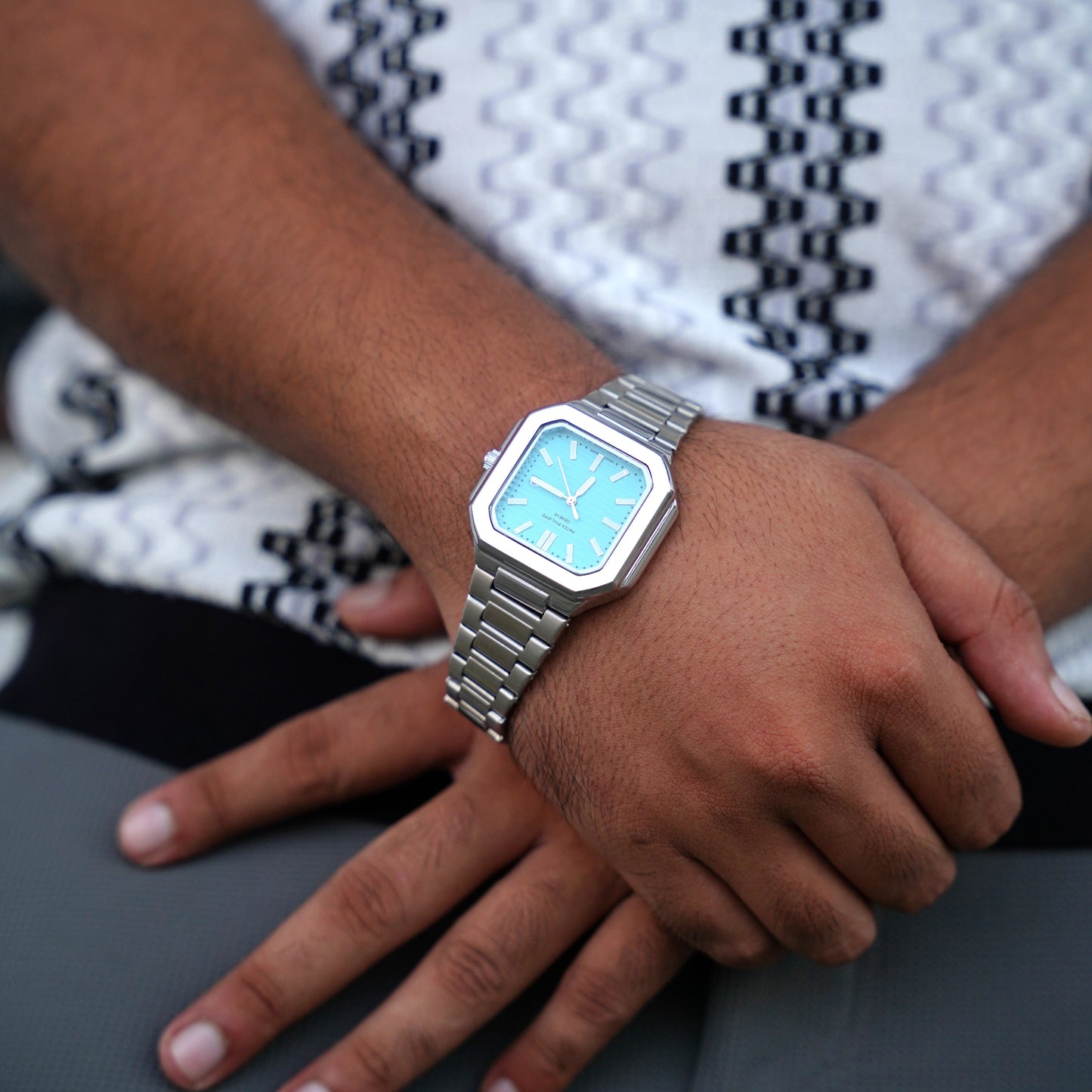 Luxury Turquoise Dial – Patek Philippe Inspired Premium Watch