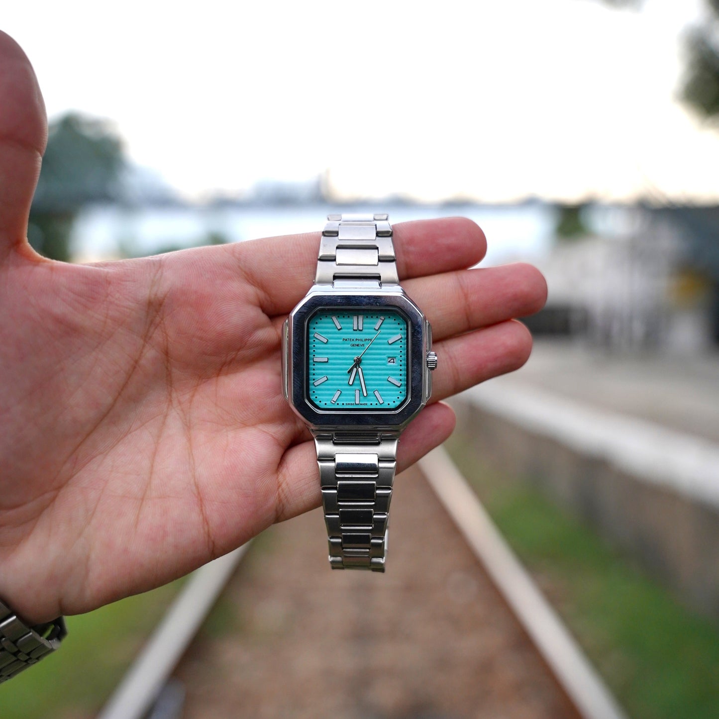 Luxury Turquoise Dial – Patek Philippe Inspired Premium Watch